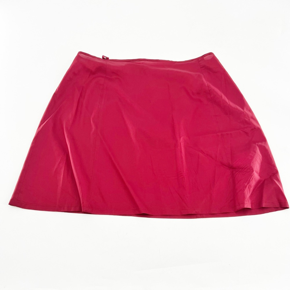 Akris Punto Womens Raspberry‎ Pink Acetate Blend A-Line Mini Skirt Size 8